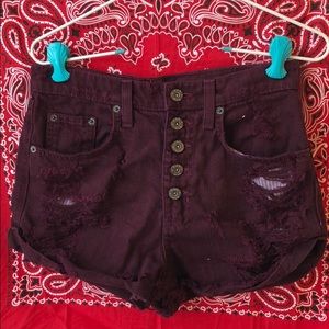 LF Furst of A Kind carmar maroon shorts